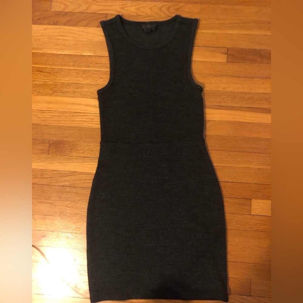 TOPSHOP size 2 bodycon dark gray dress